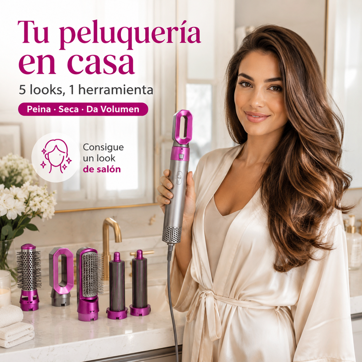 Cepillo Alisador 5 en 1