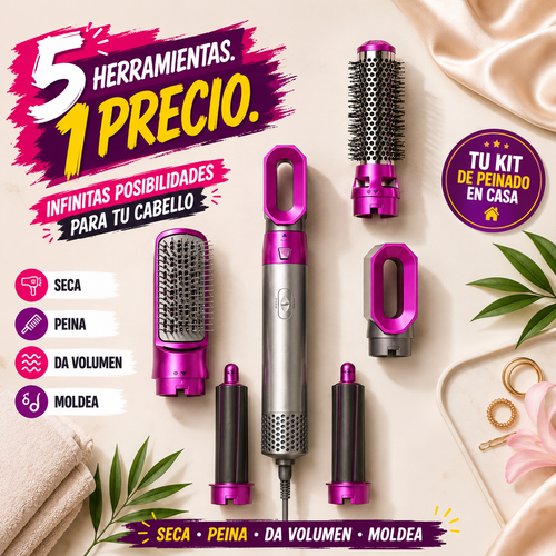 Cepillo Alisador 5 en 1