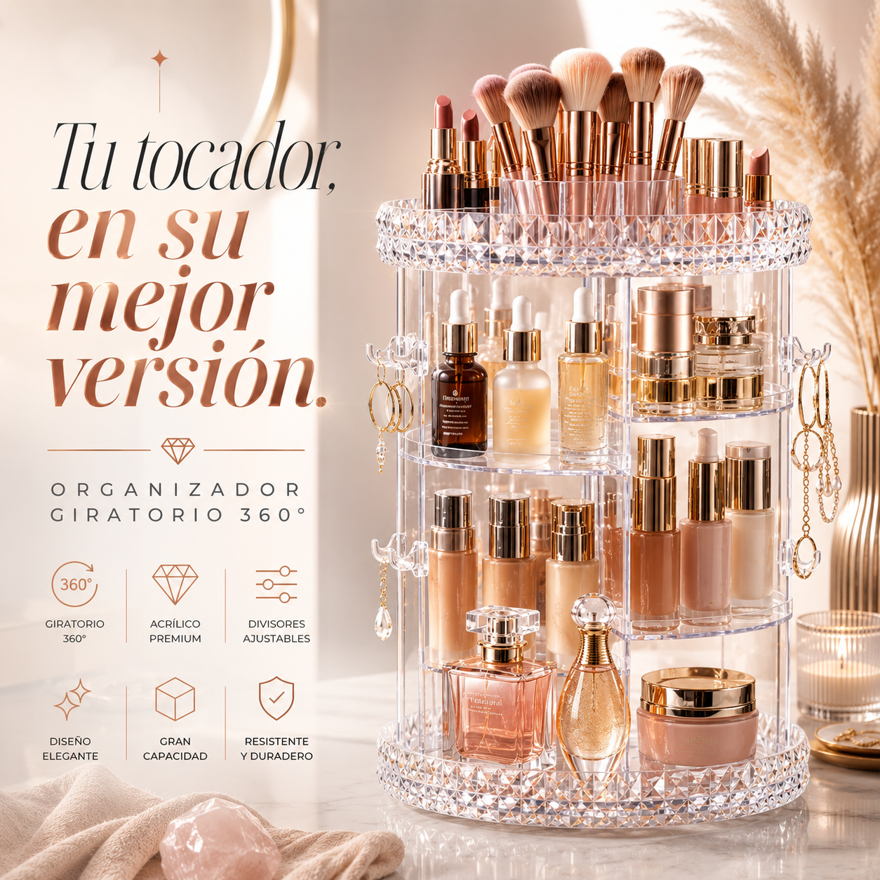 Organizador de Maquillaje Giratorio