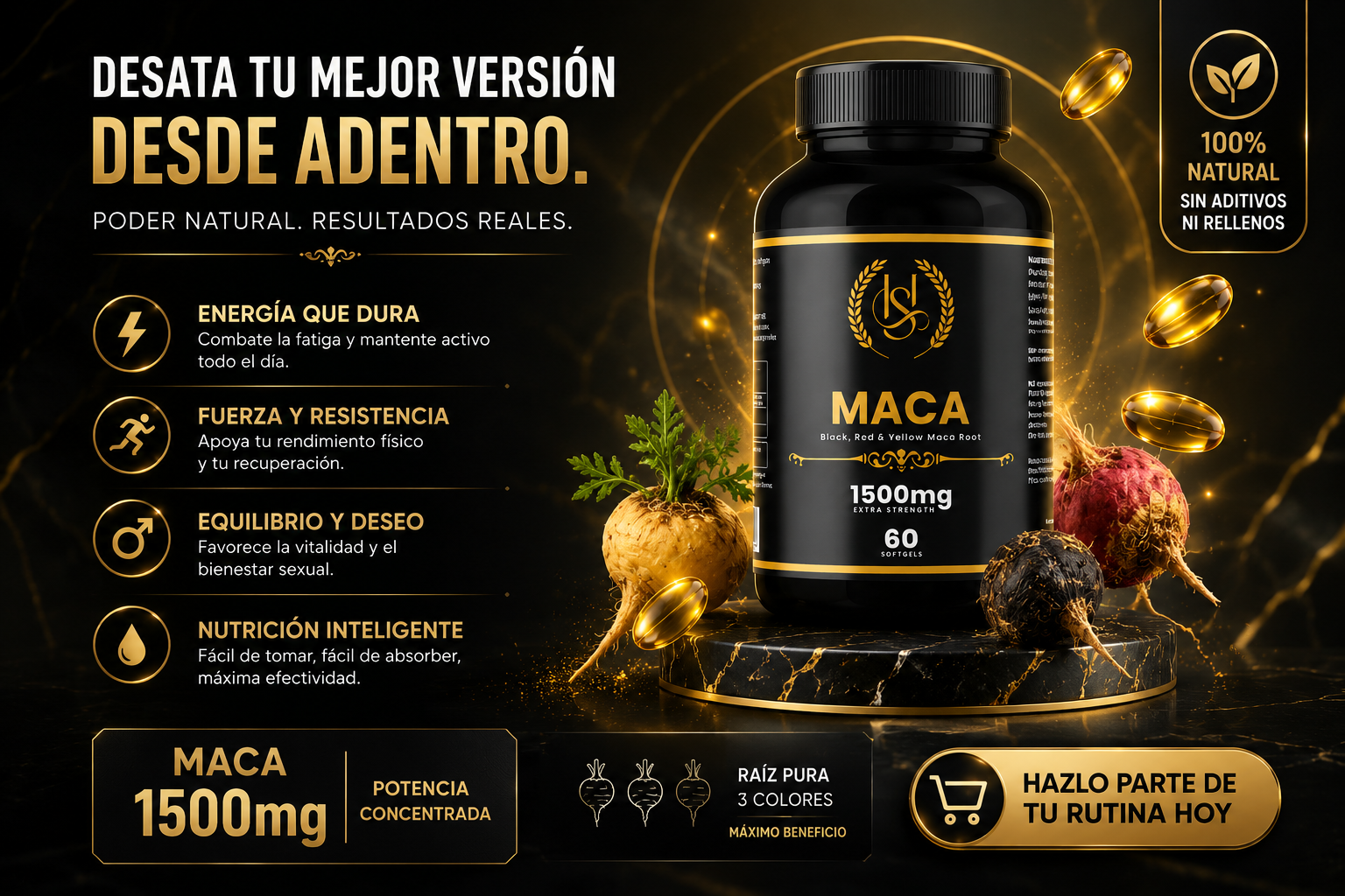 Maca Negra En Softgels Satoomi - Uso